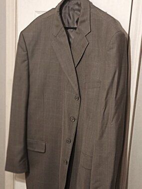 Zandello Men Tannish Green Suit Jacket Only   52L
